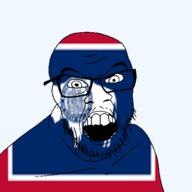 angry animal buffalo flag flag:wyoming glasses hair looking_at_you mustache open_mouth soyjak state stubble teeth transparent_background united_states variant:feraljak wyoming // 1500x1500 // 176.9KB