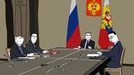 4soyjaks arm art closed_eyes closed_mouth clothes ear flag:russia hair hand its_over russia sad soyjak stubble suit text variant:chudjak variant:cobson variant:impish_soyak_ears vladimir_putin // 1280x720 // 100.9KB