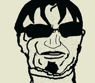 artist:the_croat black_and_white croat glasses hair looking_to_the_you postal postal_dude sunglasses variant:sidjak // 959x837 // 185.0KB