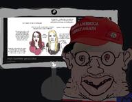 amerimutt apple_(company) clothes girl glasses hair maga maga_hat make_america_great_again mutt mutt_lips nas:amerimutt nazi_germany nazism room swastika text youtube // 1125x871 // 87.1KB