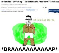 adolf_hitler brap clitty clittycel closed_mouth clothes fart greentext subvariant:chudjak_front text variant:chudjak // 1108x1000 // 172.5KB