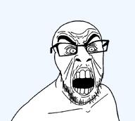 angry glasses hair he_will_always_be_a_gem improved jacksepticeye looking_at_you mustache open_mouth soyjak stubble subvariant:fergus teeth template variant:feraljak youtube // 838x751 // 19.7KB