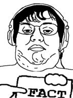 fact glasses hair headphones holding_object lips pointing soyjak variant:pichaeljak // 404x544 // 13.4KB