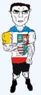 animal arm bird buff christianity closed_mouth clothes country eagle ear flag flag:świętokrzyskie full_body glasses hair hand poland shoe soyjak star_(symbol) subvariant:chudjak_front subvariant:unbotheredchud transparent transparent_background variant:chudjak vein voivodeship świętokrzyskie // 549x1268 // 60.6KB