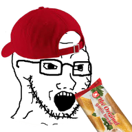 cap clothes cole's food garlic_bread glasses hat open_mouth palindrome_get soyjak stubble text variant:soyak // 951x868 // 323.9KB