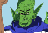 angry anime closed_mouth clothes dragon_ball ear glasses green_skin kami oekaki soyjak subvariant:chudjak_front variant:chudjak // 828x569 // 321.1KB