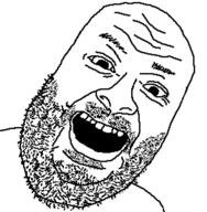 mustache open_mouth soyjak stubble template variant:its_out_get_in_here // 590x604 // 22.9KB