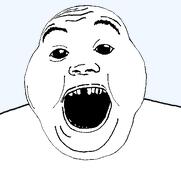 big_eyes cheeks child deformed fat missing_teeth open_mouth series:kidjaks soyjak stubble subvariant:alberto variant:alicia // 523x555 // 7.9KB