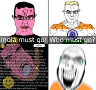 ack aryan buff comic flag:india ifunny india laughing pink_skin rope seething subvariant:chudjak_front subvariant:muscular_chud text tweet twitter variant:chudjak variant:cobson who_must_go // 1500x1400 // 1003.7KB