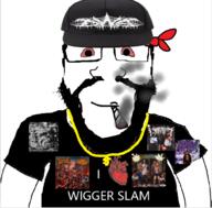 cap chain clothes durag gold_chain hat high i_love joint looking_at_you red_eyes slam slam_metal smile weed wigger wigger_slam // 1005x990 // 588.3KB