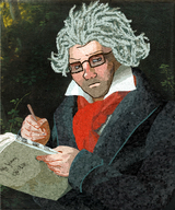 art background beethoven classical_art_parody closed_mouth clothes glasses hair holding_object its_gemerald_rain looking_at_you ludwig_van_beethoven nose painting scarf suit variant:soyak // 1200x1443 // 3.6MB