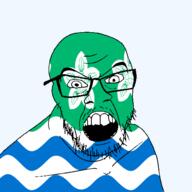 angry british cumberland england flag flag:cumberland flower glasses hair looking_at_you mustache open_mouth plant soyjak stubble teeth united_kingdom variant:feraljak // 1500x1500 // 215.1KB