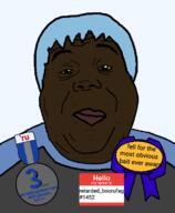 award bait discord hair hello_my_name_is_(sticker) lips nigger soybooru stubble variant:alicia yellow_eyes // 592x720 // 56.5KB