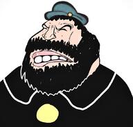 angry black_shirt blue_hat bluto_(popeye) closed_eyes popeye sailor teeth variant:meximutt // 888x849 // 120.2KB