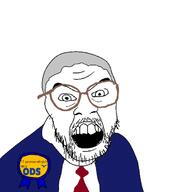 clothes czech_republic czechia europe glasses grey_hair necktie open_mouth politics red_tie stubble suit teeth variant:feraljak // 625x678 // 57.6KB