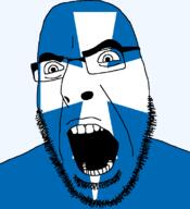 angry county cross flag flag:rogaland glasses hair looking_to_the_left norway open_mouth rogaland soyjak stubble teeth thick_eyebrows transparent_background variant:cobson // 721x789 // 23.5KB