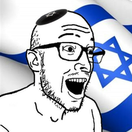 clothes country ear flag glasses hat israel israeli judaism kippah large_nose mustache open_mouth soyjak stubble variant:esam // 474x474 // 216.7KB