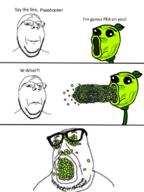 pea peashooter plants_vs_zombies rage_comic say_the_line subvariant:wholesome_soyjak text variant:gapejak variant:peason // 861x1151 // 574.0KB