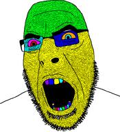 colorful colorful_teeth colourjak overly_detailed_soyjak soyjak variant:cobson // 721x789 // 145.5KB