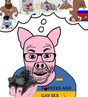 black_eye blowjob clothes coal country ear flag flag:ichkeria flag:lgbt_pride_flag flag:russia flag:serbia flag:ukraine gay glasses hand hat holding_coal holding_object i_love open_mouth penis pig poop russia russo_ukrainian_war serbia soyjak stubble subvariant:blowjob_gapejak text ukraine variant:el_perro_rabioso vein veiny_cock // 500x550 // 137.6KB