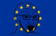 europe european_union flag flag:european_union glasses open_mouth soyjak star_(symbol) stubble variant:soyak // 1185x765 // 38.9KB