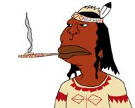 big_lips clothes feather indigenous native_american red_skin smoking subvariant:brazilmutt variant:meximutt // 1020x816 // 19.9KB