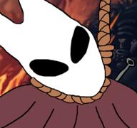 ack cloak female hollow_knight hollow_knight_silksong hornet lava no_mouth no_nose red_clothes rope silksong // 768x719 // 167.7KB