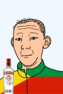 1864 alcohol bottle closed_mouth clothes ear flag flag:zabaykalsky_krai hair krai neutral russia smirnoff soyjak text track_suit transparent transparent_background variant:kuzjak vodka white_skin zabaykalsky_krai // 810x1192 // 123.8KB