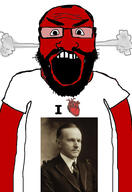 angry balding beard calvin_coolidge clothes glasses hair heart i_love open_mouth red_skin soyjak subvariant:science_lover tshirt variant:markiplier_soyjak // 2816x4096 // 808.7KB