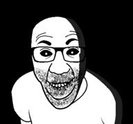 biting_lip black_background black_eyes dark evil glasses looking_at_you rape shadow stubble trollge variant:el_perro_rabioso // 430x400 // 24.7KB