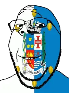gapejak, angra dos reis, brazil, flag, glasses, municipality, open mouth, rio de janeiro, soyjak, stubble