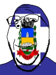 gapejak, areal-rj, brazil, flag, glasses, municipality, open mouth, rio de janeiro, soyjak, stubble
