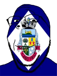 gapejak, brazil, cabo frio, flag, glasses, municipality, open mouth, rio de janeiro, soyjak, stubble