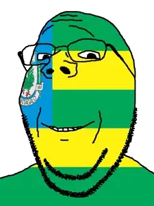 gapejak, brazil, cantagalo-rj, flag, glasses, municipality, open mouth, rio de janeiro, soyjak, stubble
