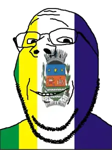gapejak, brazil, conceição de macabu, flag, glasses, municipality, open mouth, rio de janeiro, soyjak, stubble