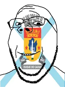 gapejak, brazil, duque de caxias, flag, glasses, municipality, open mouth, rio de janeiro, soyjak, stubble
