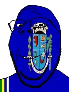 gapejak, brazil, engenheiro paulo de frontin, flag, glasses, municipality, open mouth, rio de janeiro, soyjak, stubble