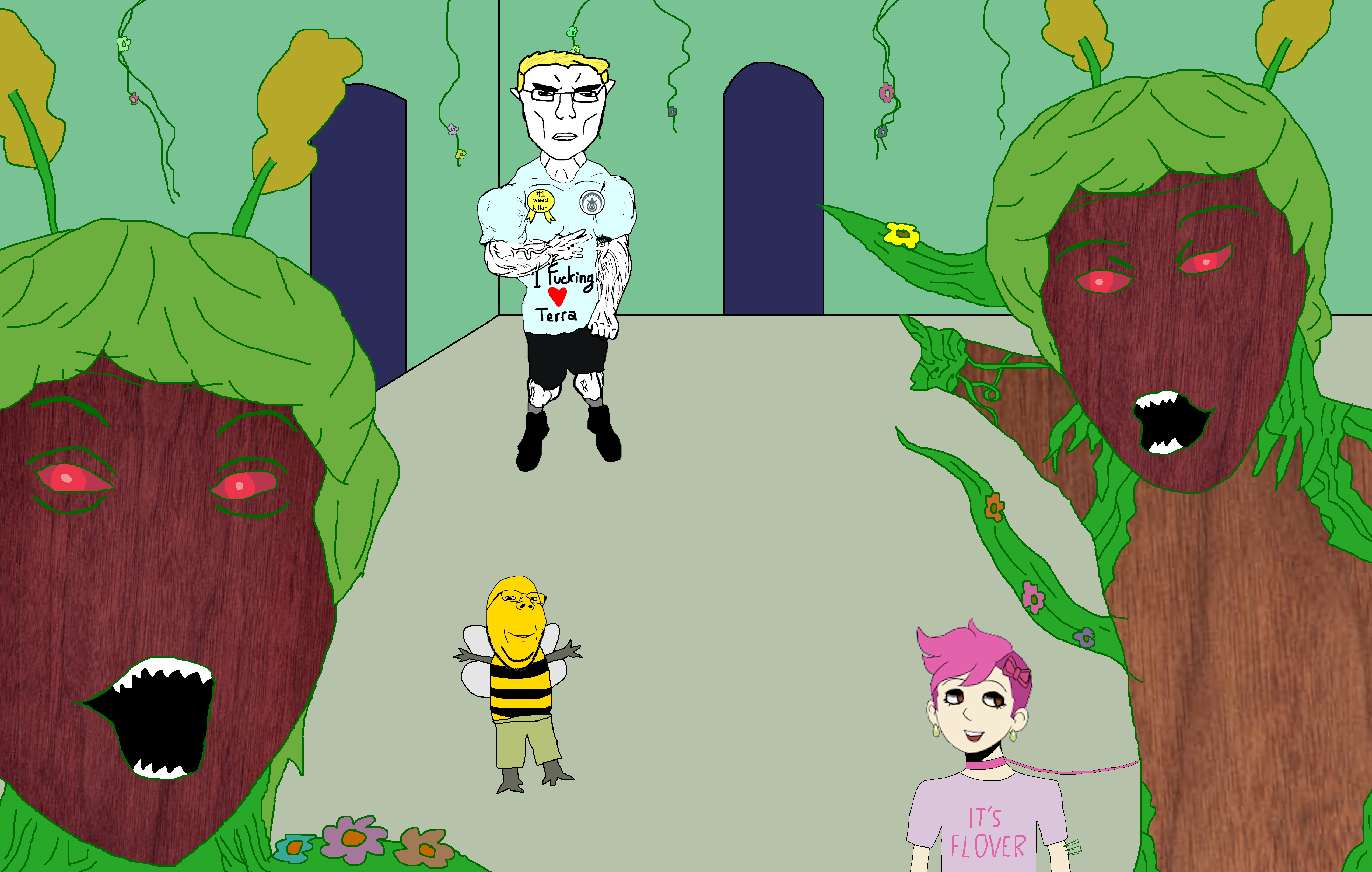 chudjak, gapejak, two pointing soyjaks, chudjak front, unbotheredchud, wholesome soyjak, its over, /trash/, 4chan, 4soyjaks