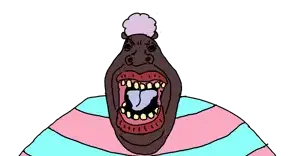 hippojak, animal, big lips, brown troonjak, hippopotamus, lips, nigger, tranny