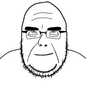 cobson, unknown, chin, double chin, glasses, smile, soyjak, stubble, teeth