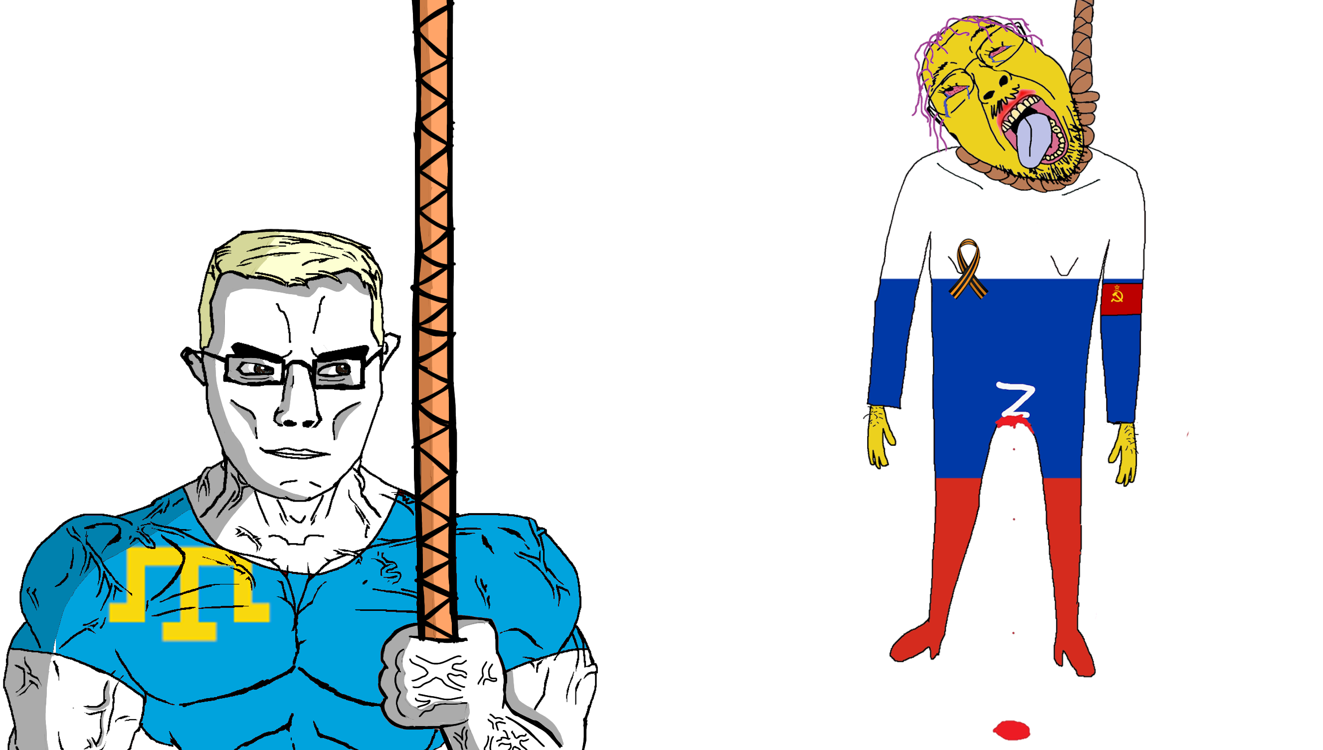 bernd, chudjak, chudjak front, hanging ugly personjak, muscular chud, ugly personjak, gemmy, a10 eyes, ack, blonde hair