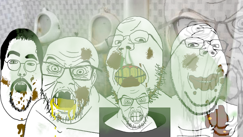 boogie2988, feraljak, gapejak, feralrage, wholesome soyjak, angry, arm, bad teeth, bathroom, boogie2988
