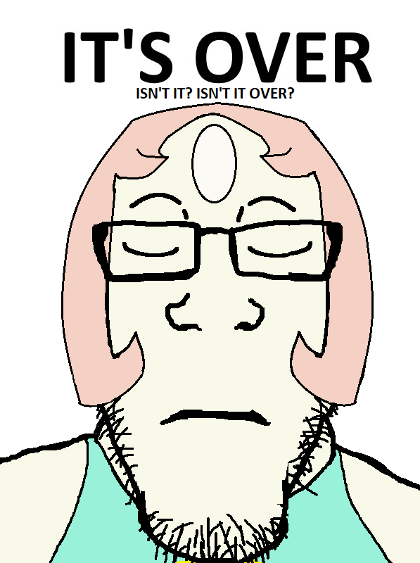 markiplier soyjak, its over, cartoon, cartoon network, closed eyes, closed mouth, clothes, glasses, hair, its over (phrase)