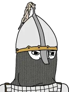 chudjak, armor, clothes, hat, helmet, knight, looking to the right, mask, transparent background, uncolored skin