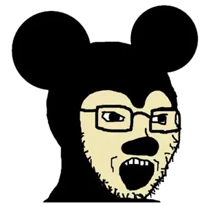 mickey mouse, soyak, glasses, op is a retarded lazy faggot for not tagging his own shit, soyjak, stubble, wojakland, mickey mouse