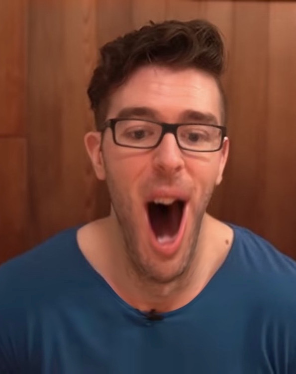unknown, /fit/, blue shirt, brown hair, clothes, derek, ear, fitness, hair, irl background