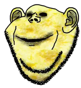 impish soyak ears, brimstone, brimstone skin, no body, transparent background
