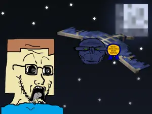 steve (minecraft), markiplier soyjak, soyak, doctos, euromutt, euromutt, award, flying, moon, night