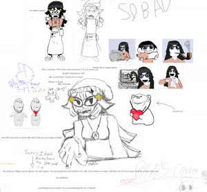 soytan, gapejak, impish soyak ears, ear, glasses, heart, multiple soyjaks, oekaki, soyjak, stubble