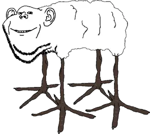 impish soyak ears, soycreature, animal, bird, soycreature, stubble, uncolored skin